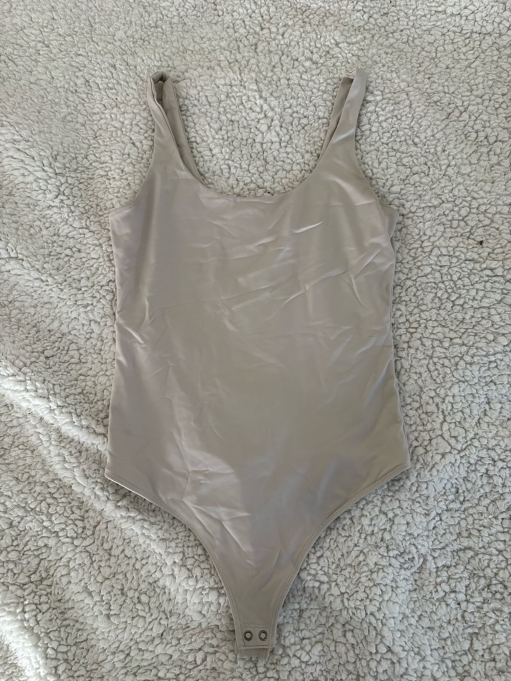 Abercrombie & Fitch Cream Scoop Neck Bodysuit